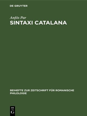 cover image of Sintaxi catalana